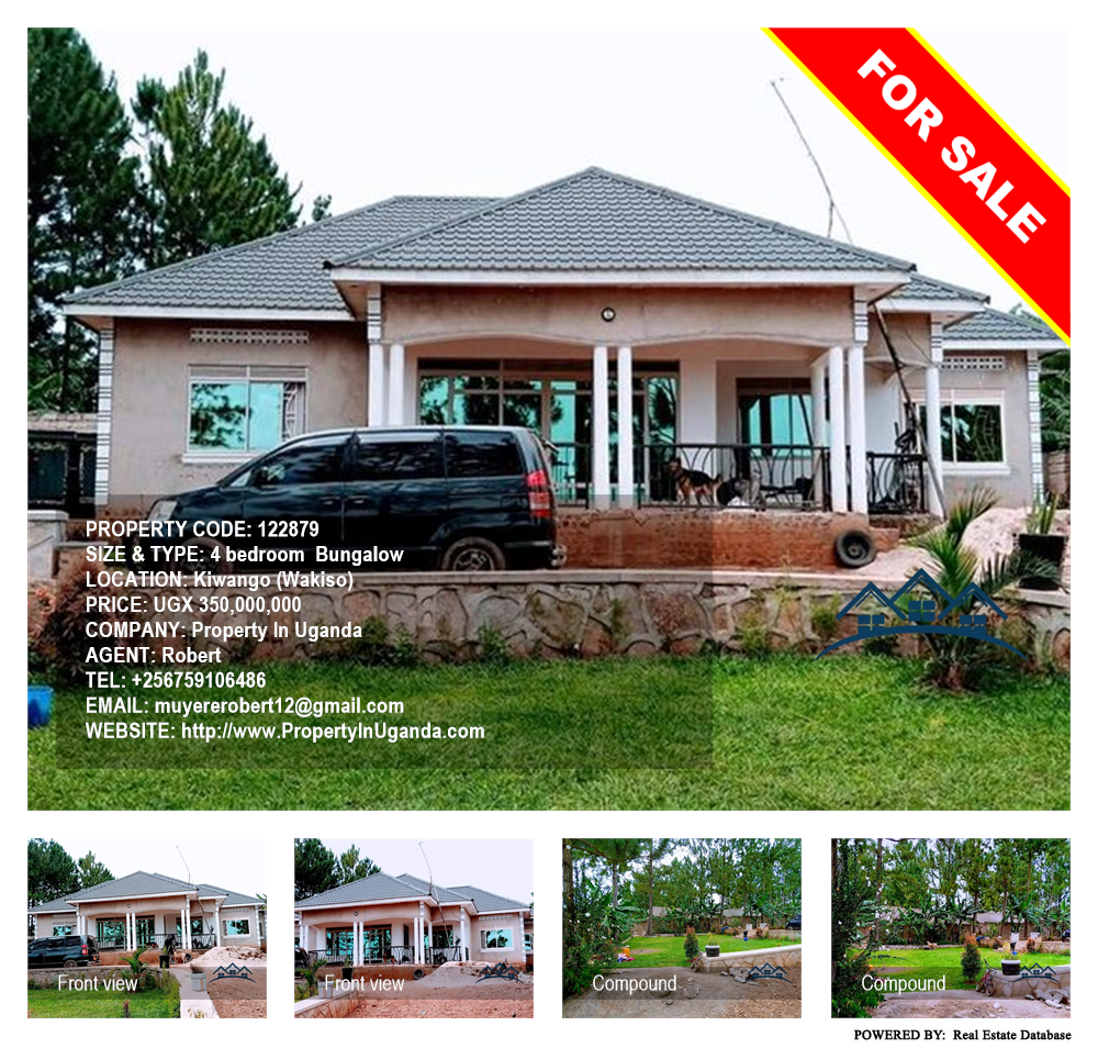 4 bedroom Bungalow  for sale in Kiwango Wakiso Uganda, code: 122879