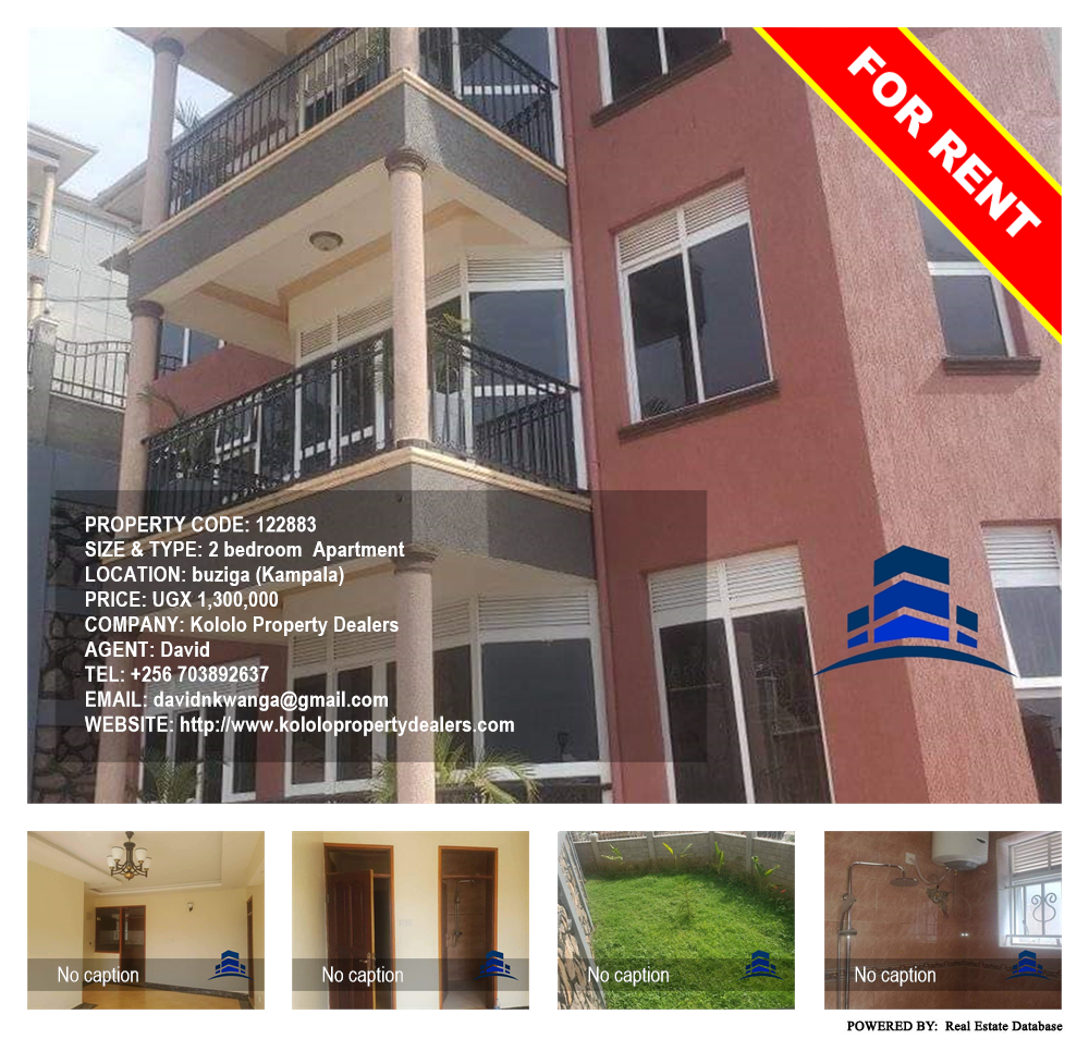 2 bedroom Apartment  for rent in Buziga Kampala Uganda, code: 122883