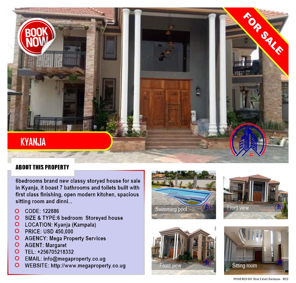 6 bedroom Storeyed house  for sale in Kyanja Kampala Uganda, code: 122886