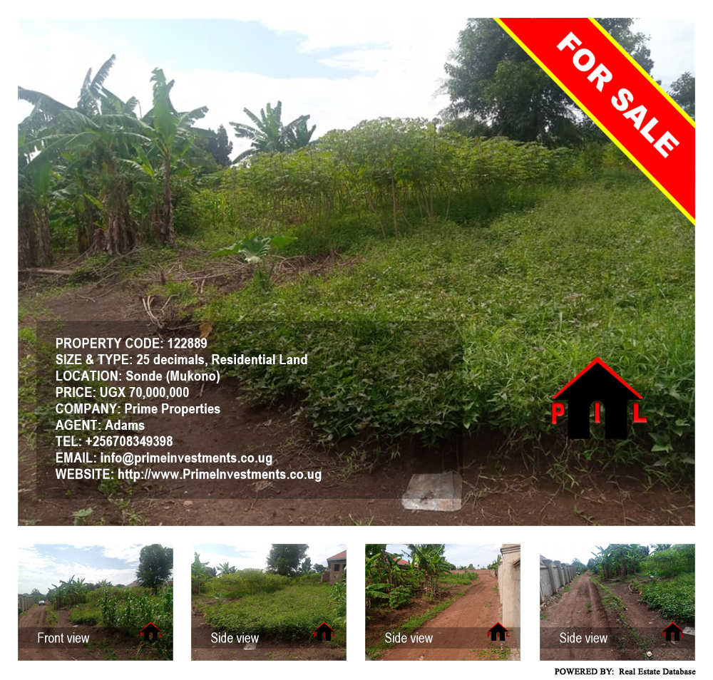 Residential Land  for sale in Sonde Mukono Uganda, code: 122889