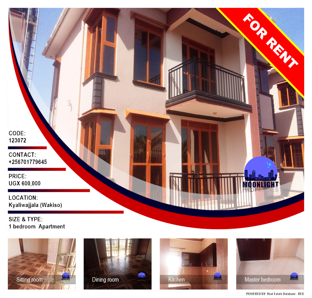 1 bedroom Apartment  for rent in Kyaliwajjala Wakiso Uganda, code: 123072