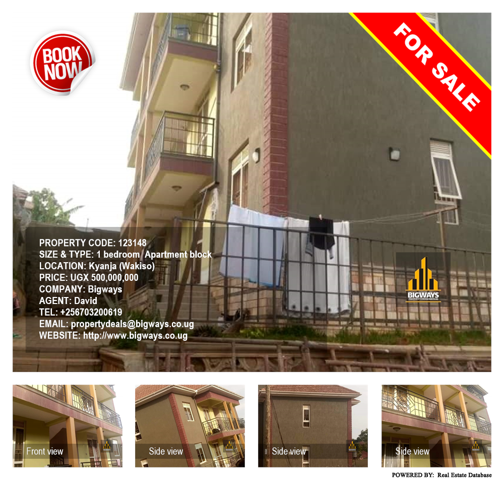 1 bedroom Apartment block  for sale in Kyanja Wakiso Uganda, code: 123148