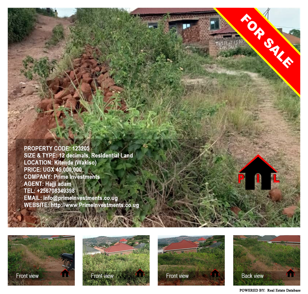 Residential Land  for sale in Kitende Wakiso Uganda, code: 123205