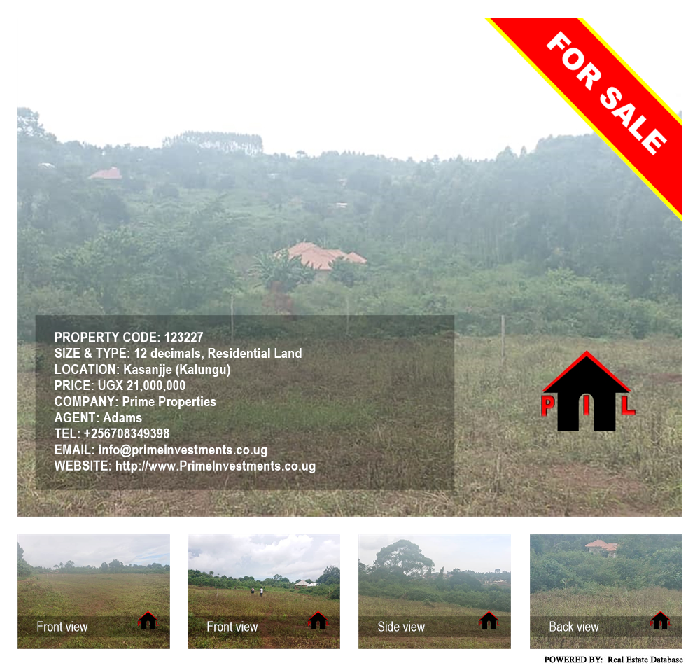 Residential Land  for sale in Kasanjje Kalungu Uganda, code: 123227