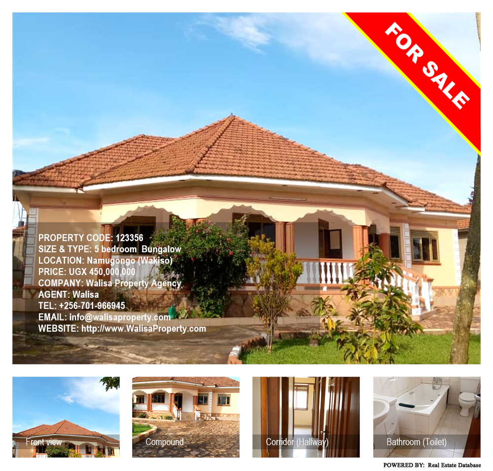 5 bedroom Bungalow  for sale in Namugongo Wakiso Uganda, code: 123356