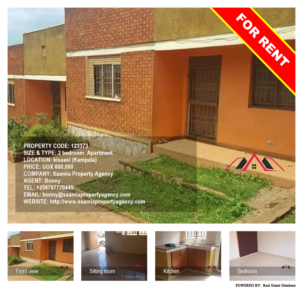 2 bedroom Apartment  for rent in Kisaasi Kampala Uganda, code: 123373
