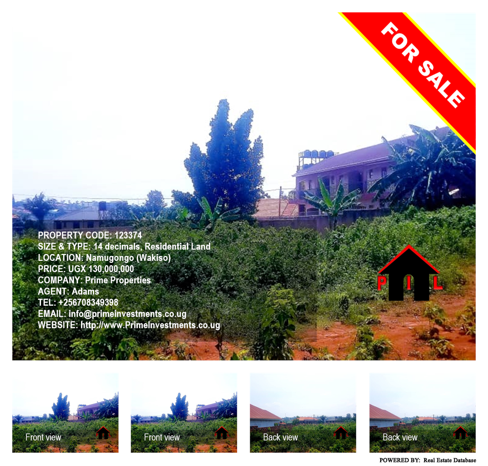 Residential Land  for sale in Namugongo Wakiso Uganda, code: 123374