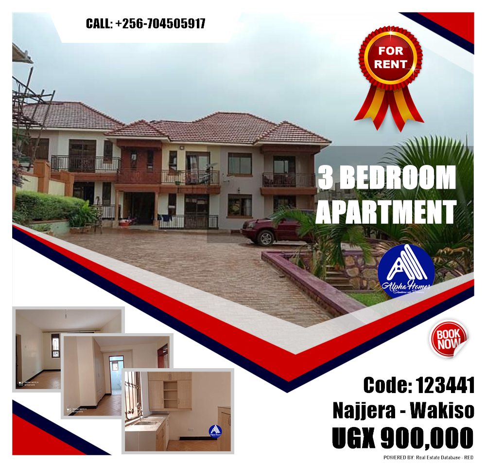 3 bedroom Apartment  for rent in Najjera Wakiso Uganda, code: 123441