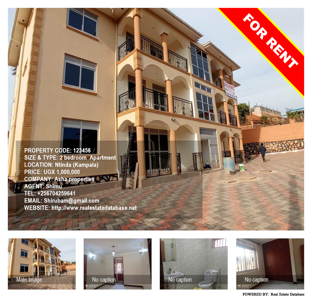 2 bedroom Apartment  for rent in Ntinda Kampala Uganda, code: 123456