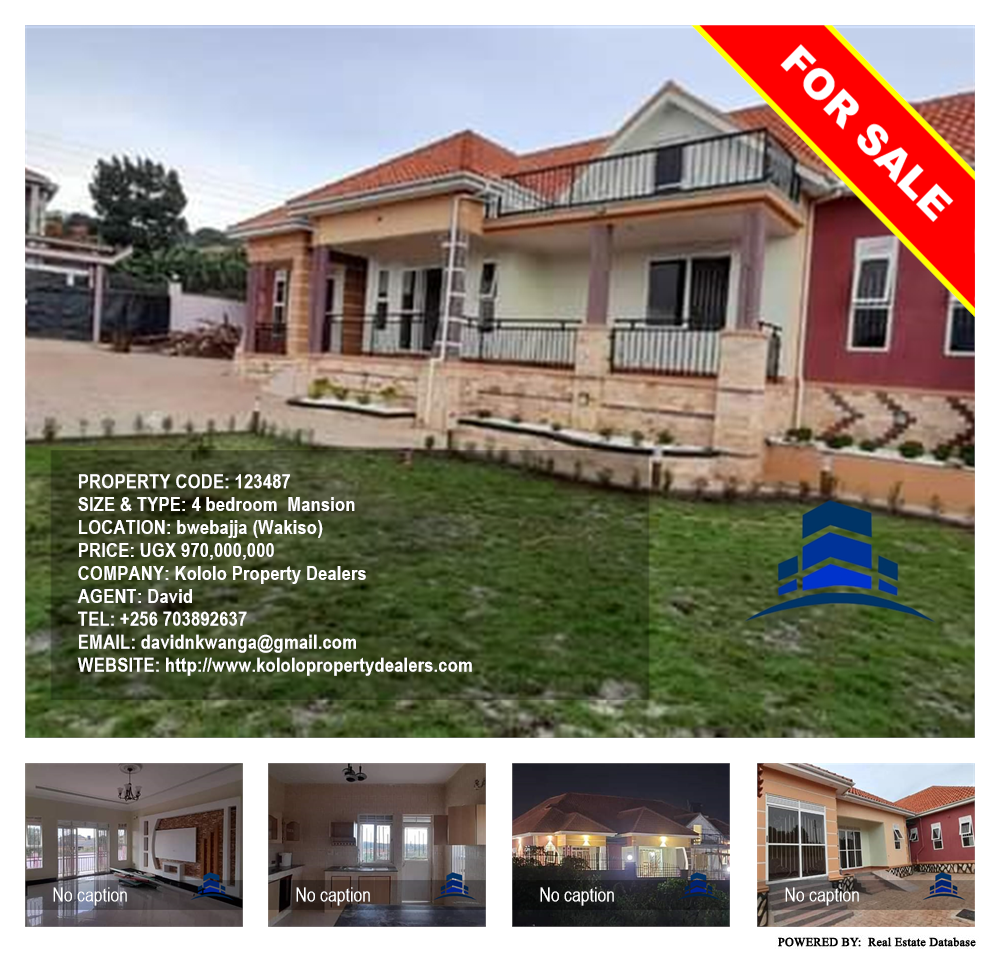 4 bedroom Mansion  for sale in Bwebajja Wakiso Uganda, code: 123487