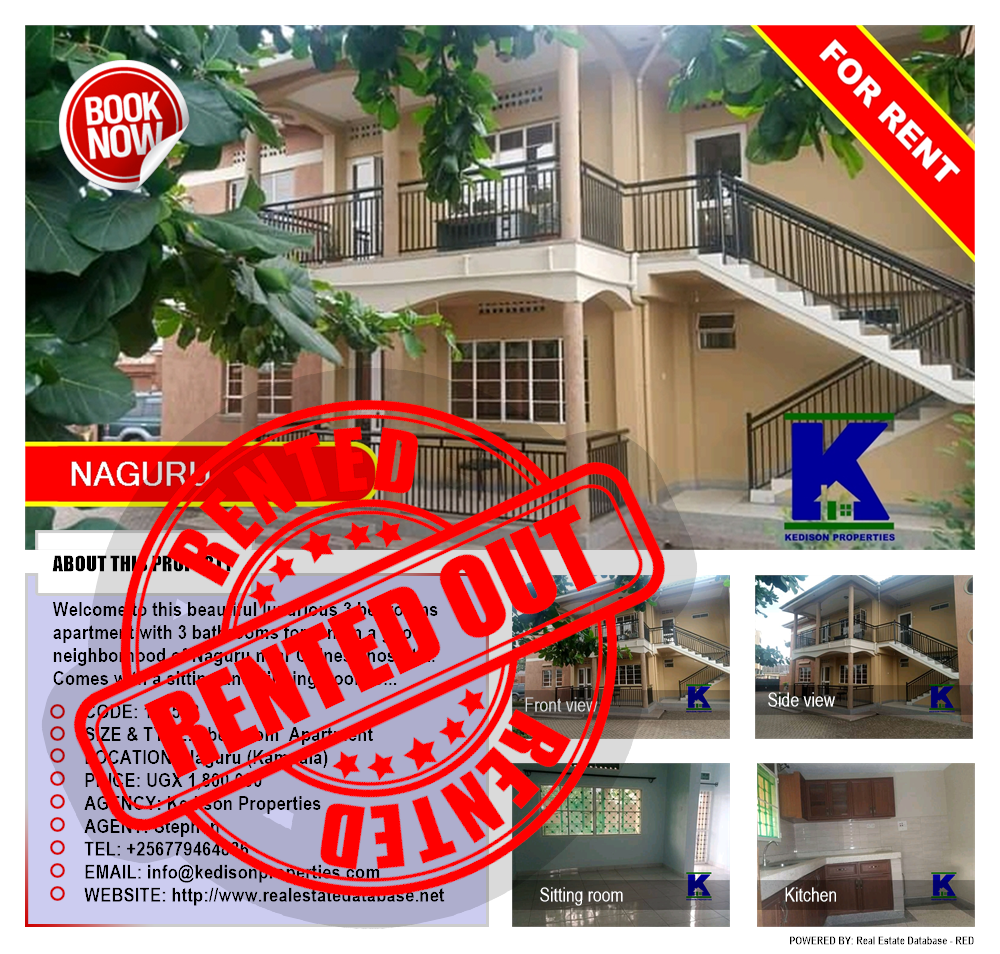 3 bedroom Apartment  for rent in Naguru Kampala Uganda, code: 123518