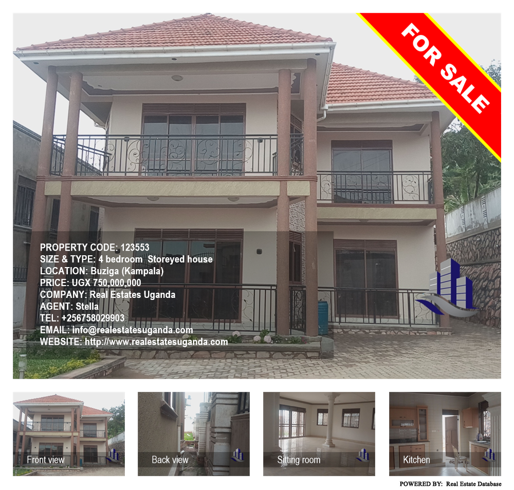 4 bedroom Storeyed house  for sale in Buziga Kampala Uganda, code: 123553