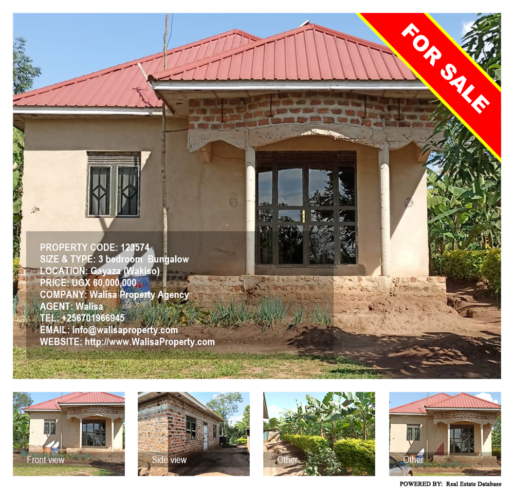 3 bedroom Bungalow  for sale in Gayaza Wakiso Uganda, code: 123574