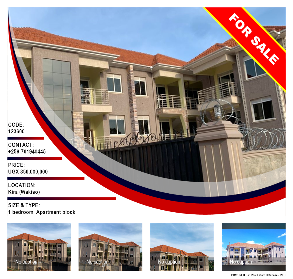 1 bedroom Apartment block  for sale in Kira Wakiso Uganda, code: 123600