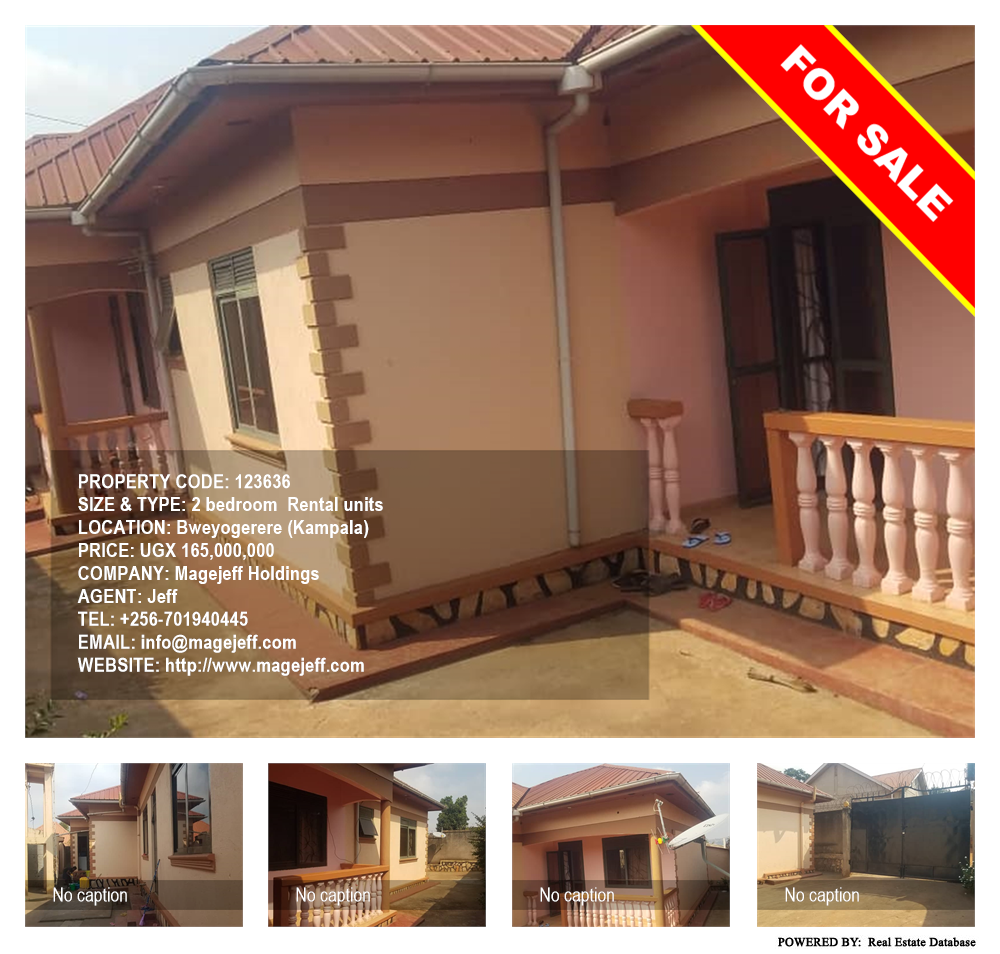 2 bedroom Rental units  for sale in Bweyogerere Kampala Uganda, code: 123636