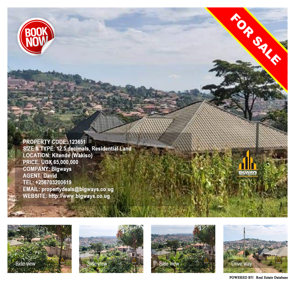 Residential Land  for sale in Kitende Wakiso Uganda, code: 123651