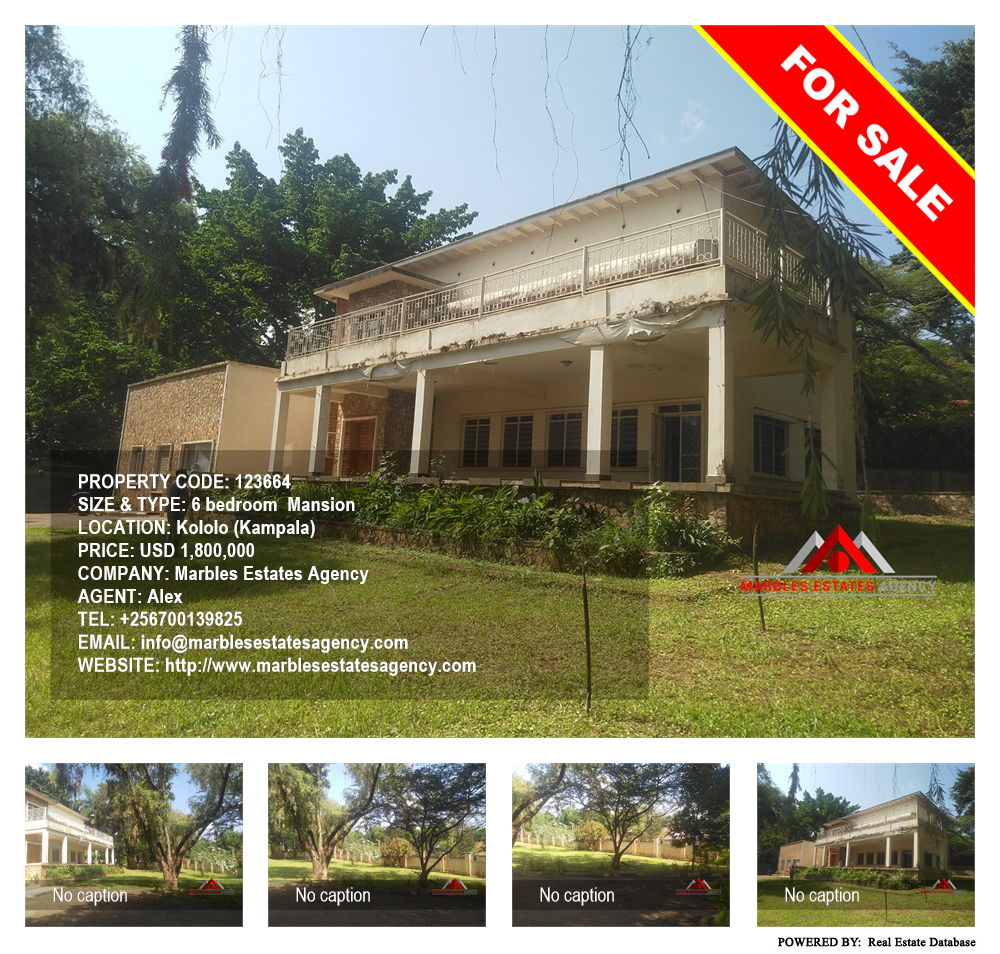 6 bedroom Mansion  for sale in Kololo Kampala Uganda, code: 123664