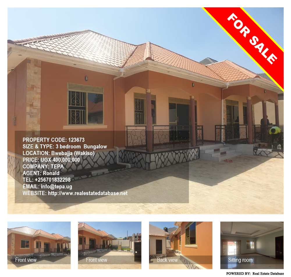 3 bedroom Bungalow  for sale in Bwebajja Wakiso Uganda, code: 123673