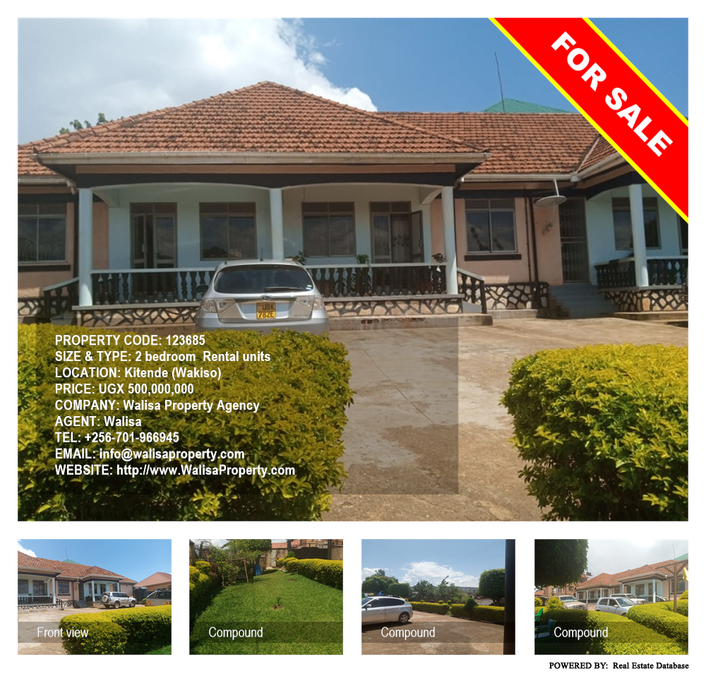 2 bedroom Rental units  for sale in Kitende Wakiso Uganda, code: 123685