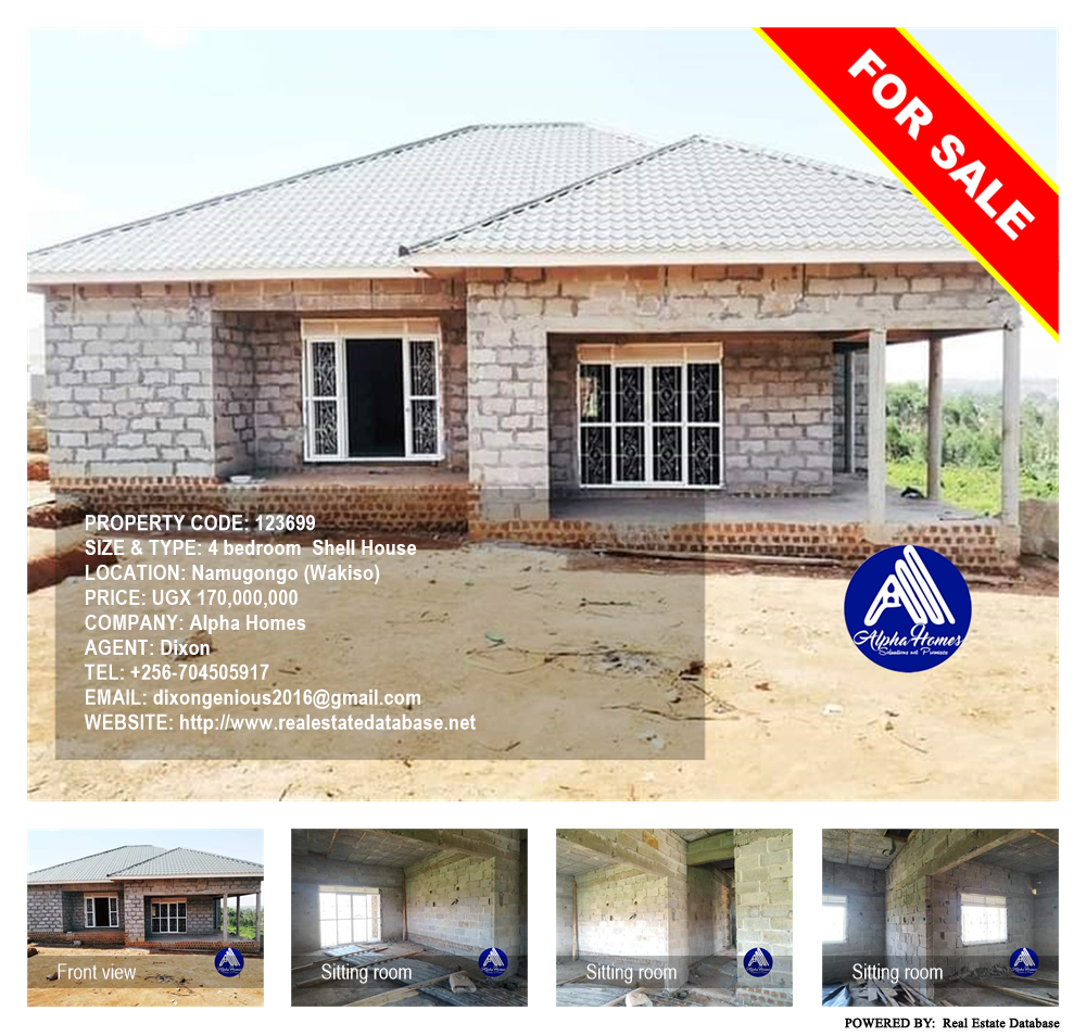 4 bedroom Shell House  for sale in Namugongo Wakiso Uganda, code: 123699