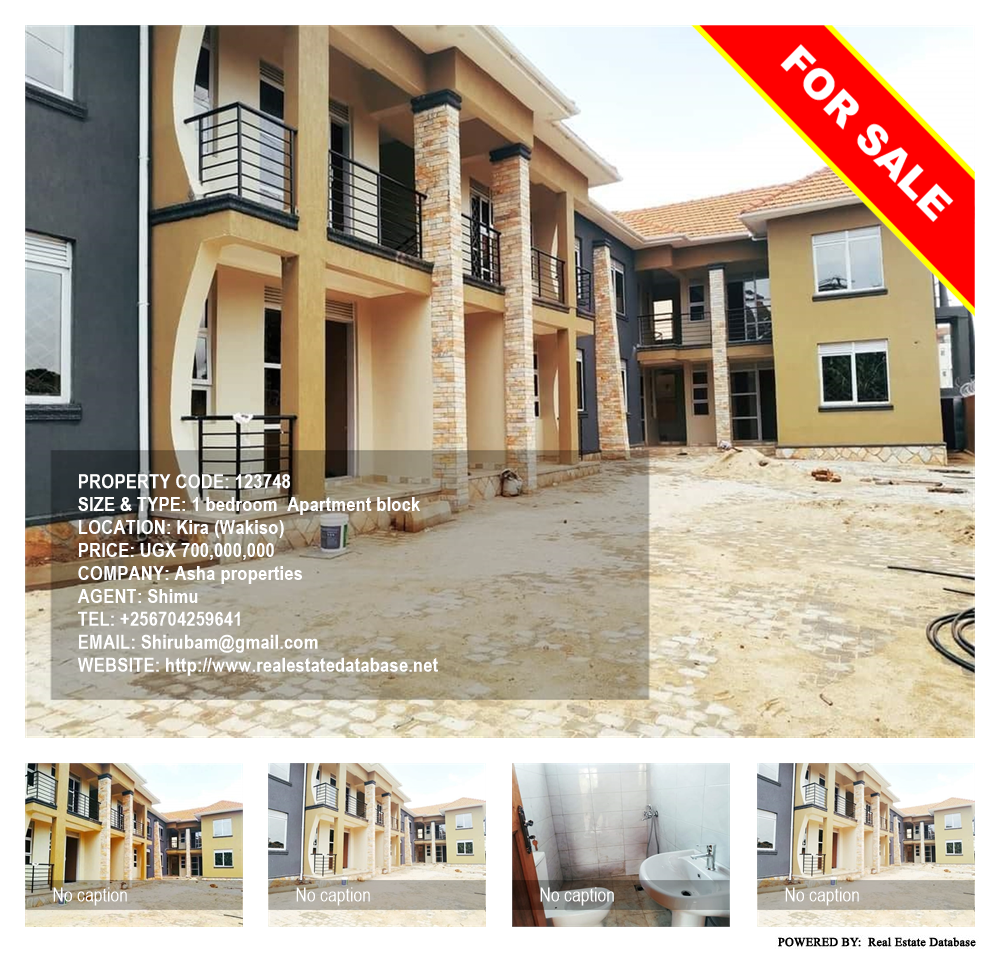 1 bedroom Apartment block  for sale in Kira Wakiso Uganda, code: 123748