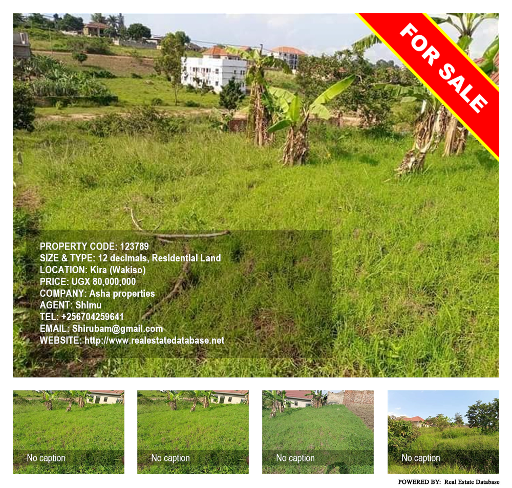 Residential Land  for sale in Kira Wakiso Uganda, code: 123789