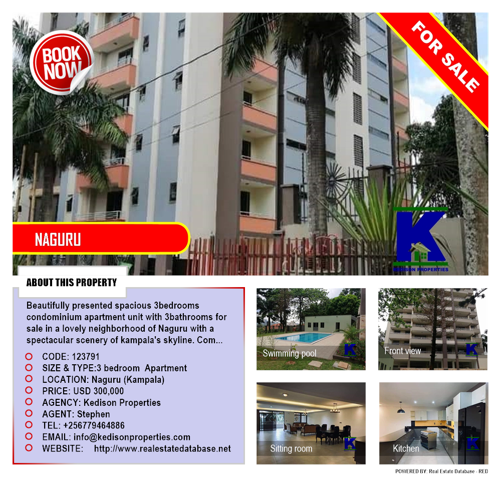 3 bedroom Apartment  for sale in Naguru Kampala Uganda, code: 123791