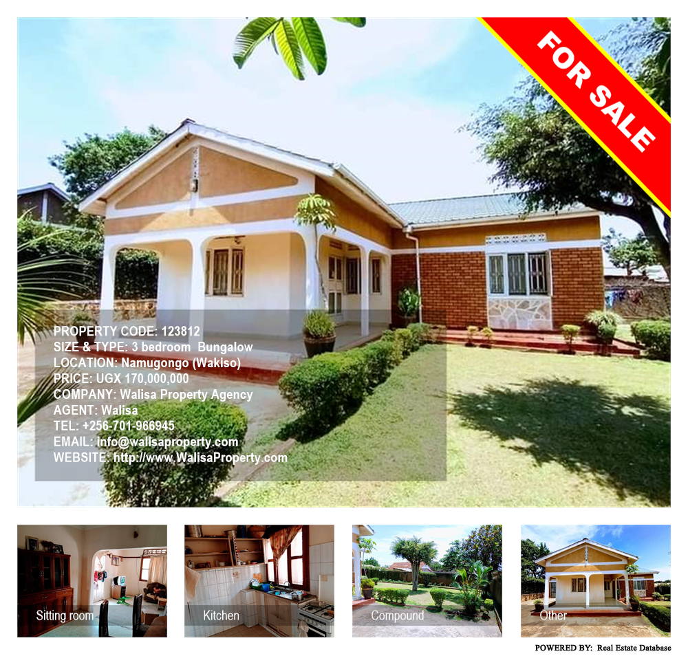 3 bedroom Bungalow  for sale in Namugongo Wakiso Uganda, code: 123812