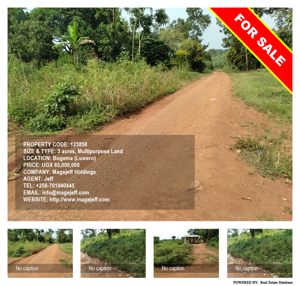 Multipurpose Land  for sale in Bugema Luweero Uganda, code: 123858