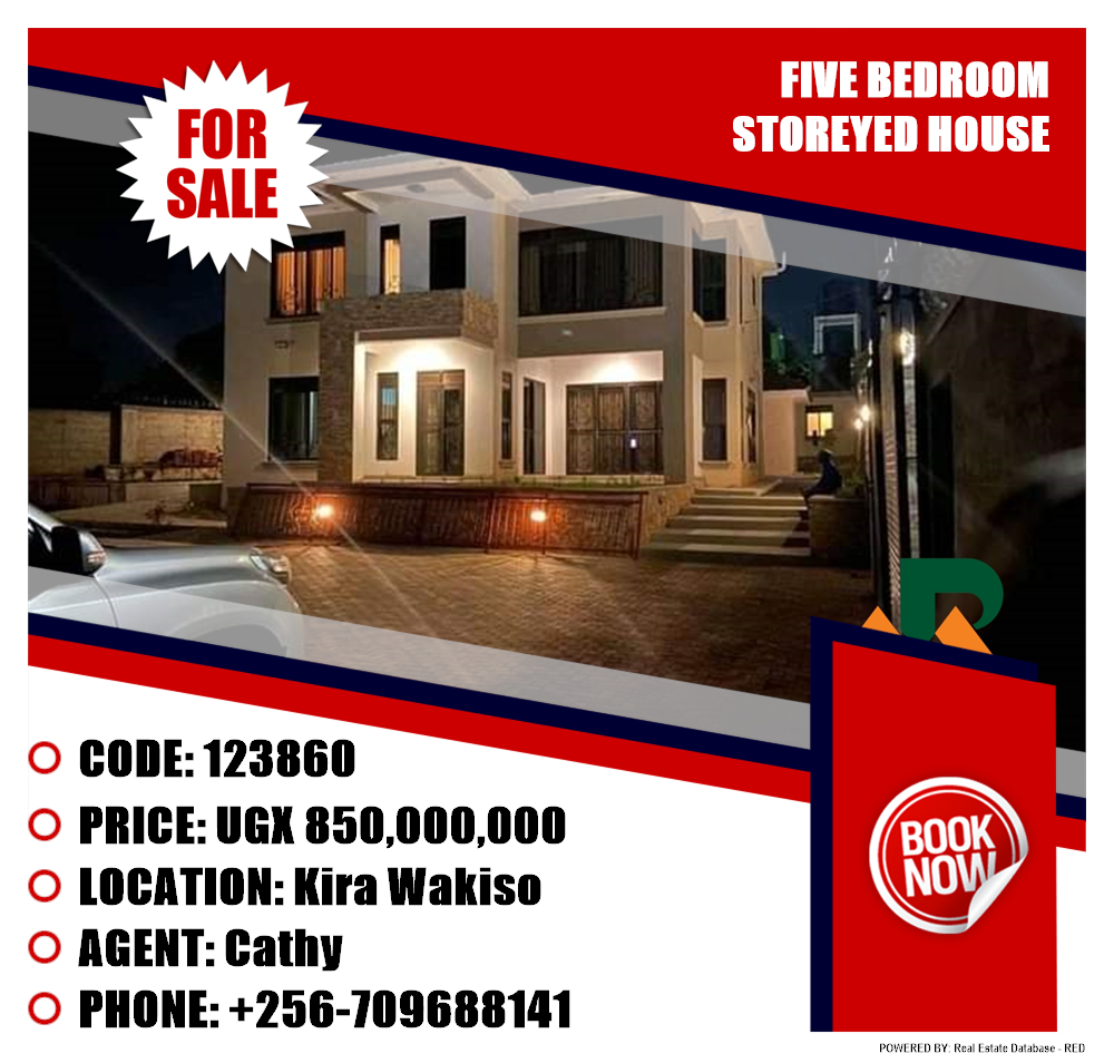 5 bedroom Storeyed house  for sale in Kira Wakiso Uganda, code: 123860