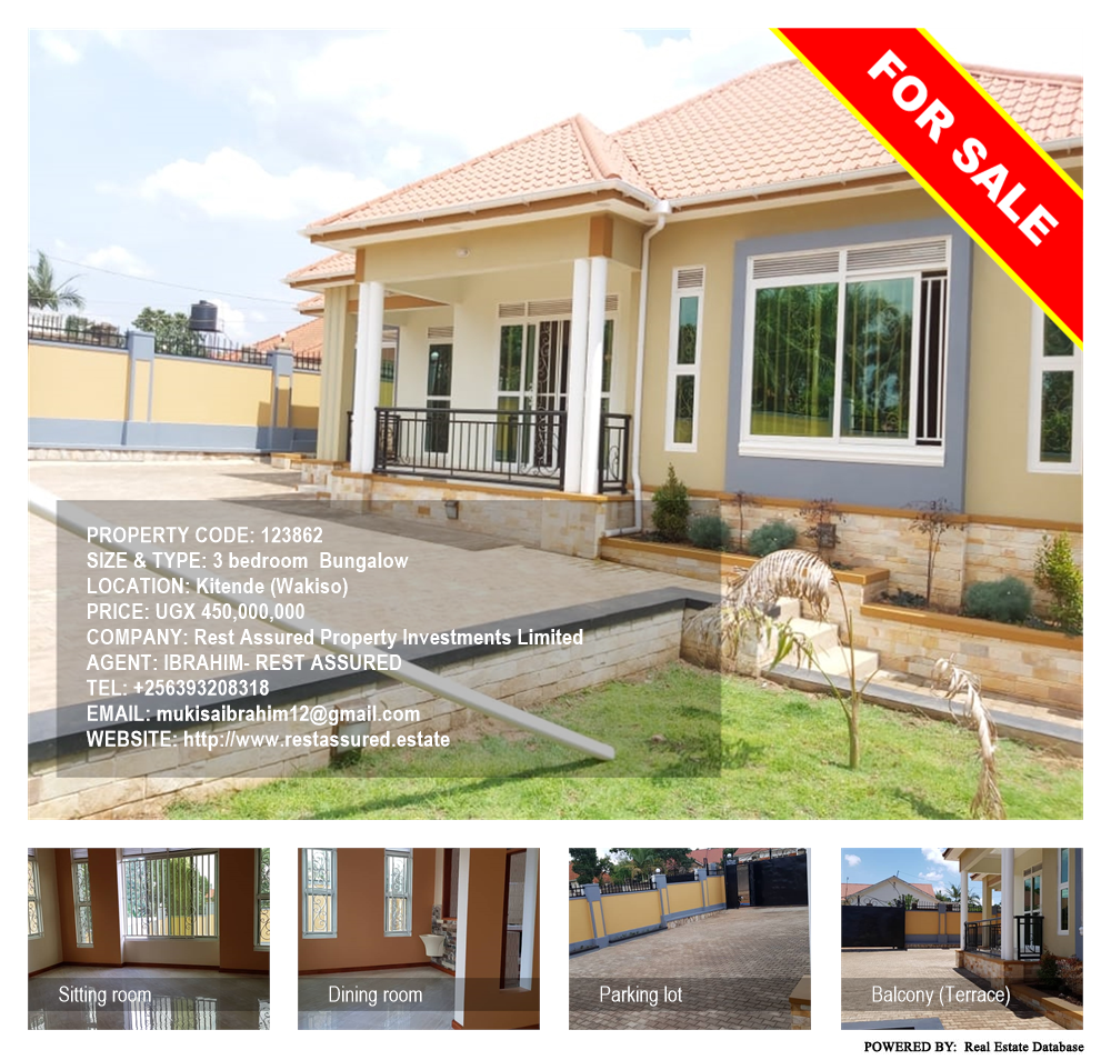 3 bedroom Bungalow  for sale in Kitende Wakiso Uganda, code: 123862