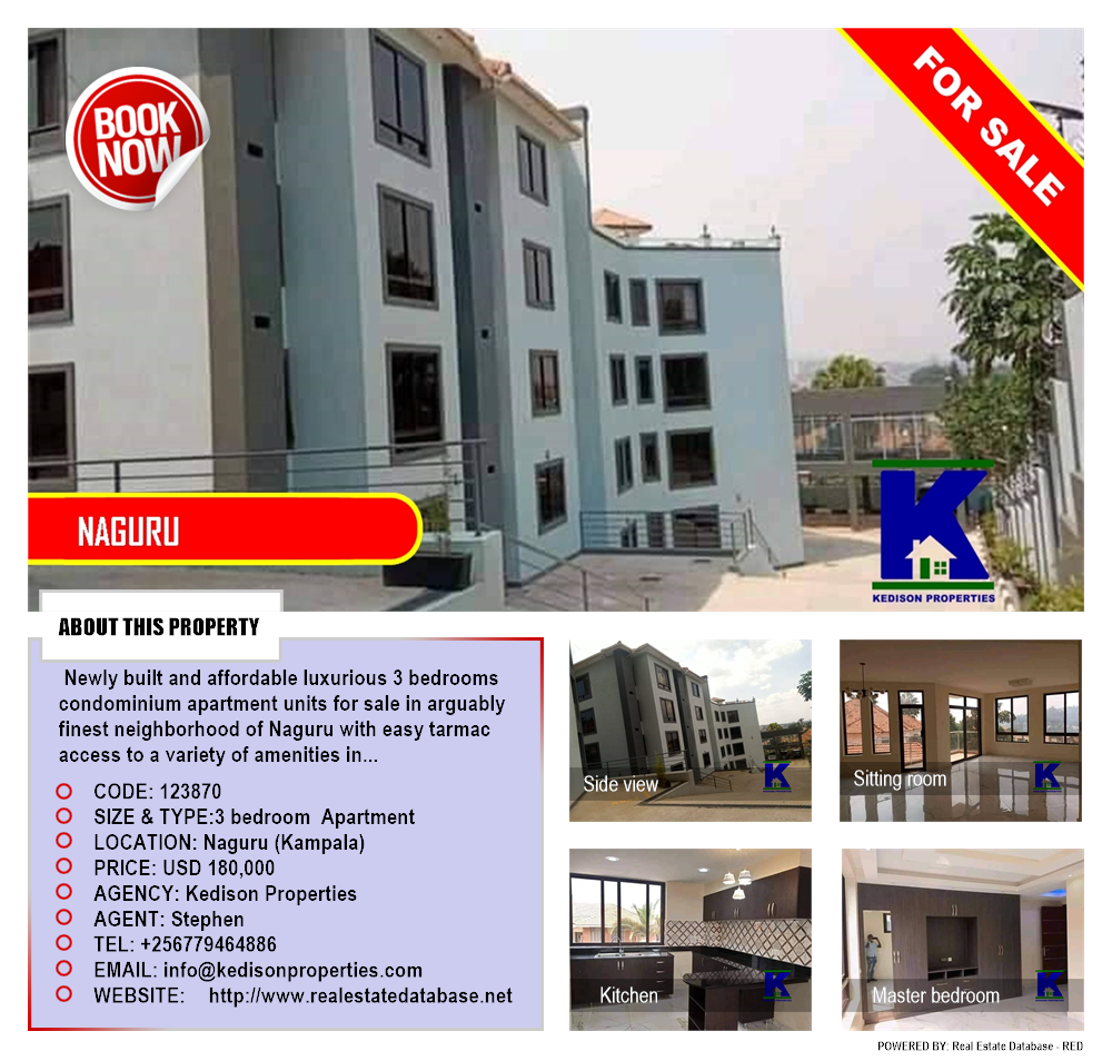 3 bedroom Apartment  for sale in Naguru Kampala Uganda, code: 123870