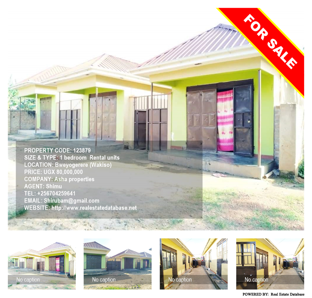 1 bedroom Rental units  for sale in Bweyogerere Wakiso Uganda, code: 123879
