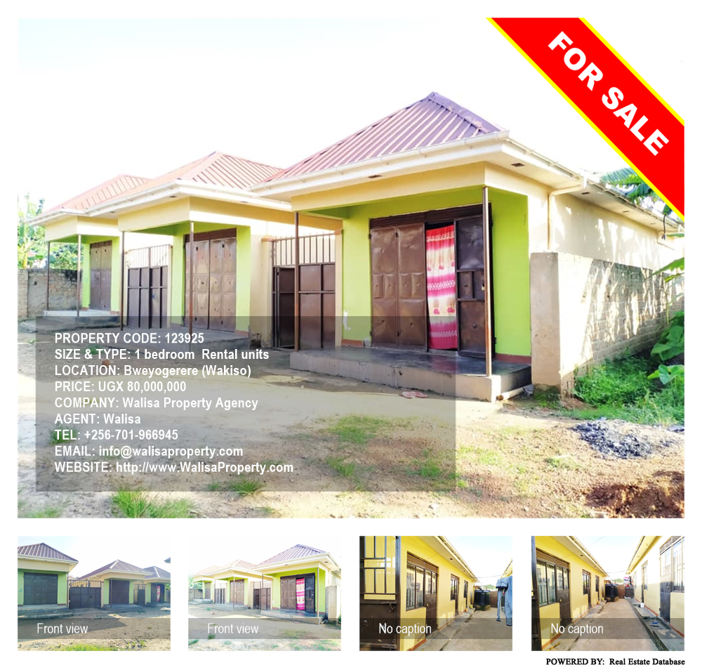 1 bedroom Rental units  for sale in Bweyogerere Wakiso Uganda, code: 123925