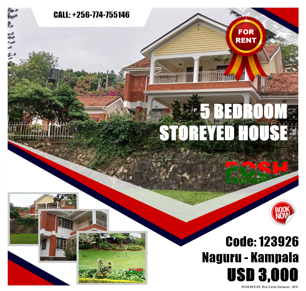 5 bedroom Storeyed house  for rent in Naguru Kampala Uganda, code: 123926