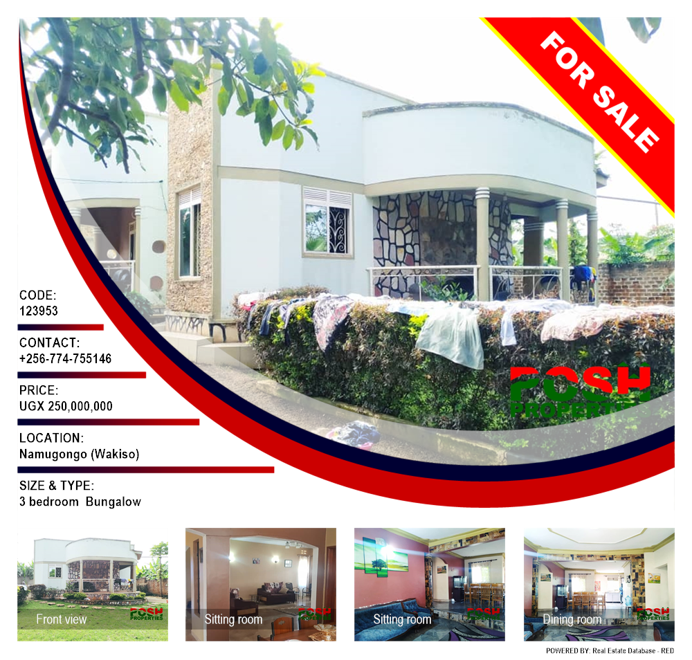 3 bedroom Bungalow  for sale in Namugongo Wakiso Uganda, code: 123953