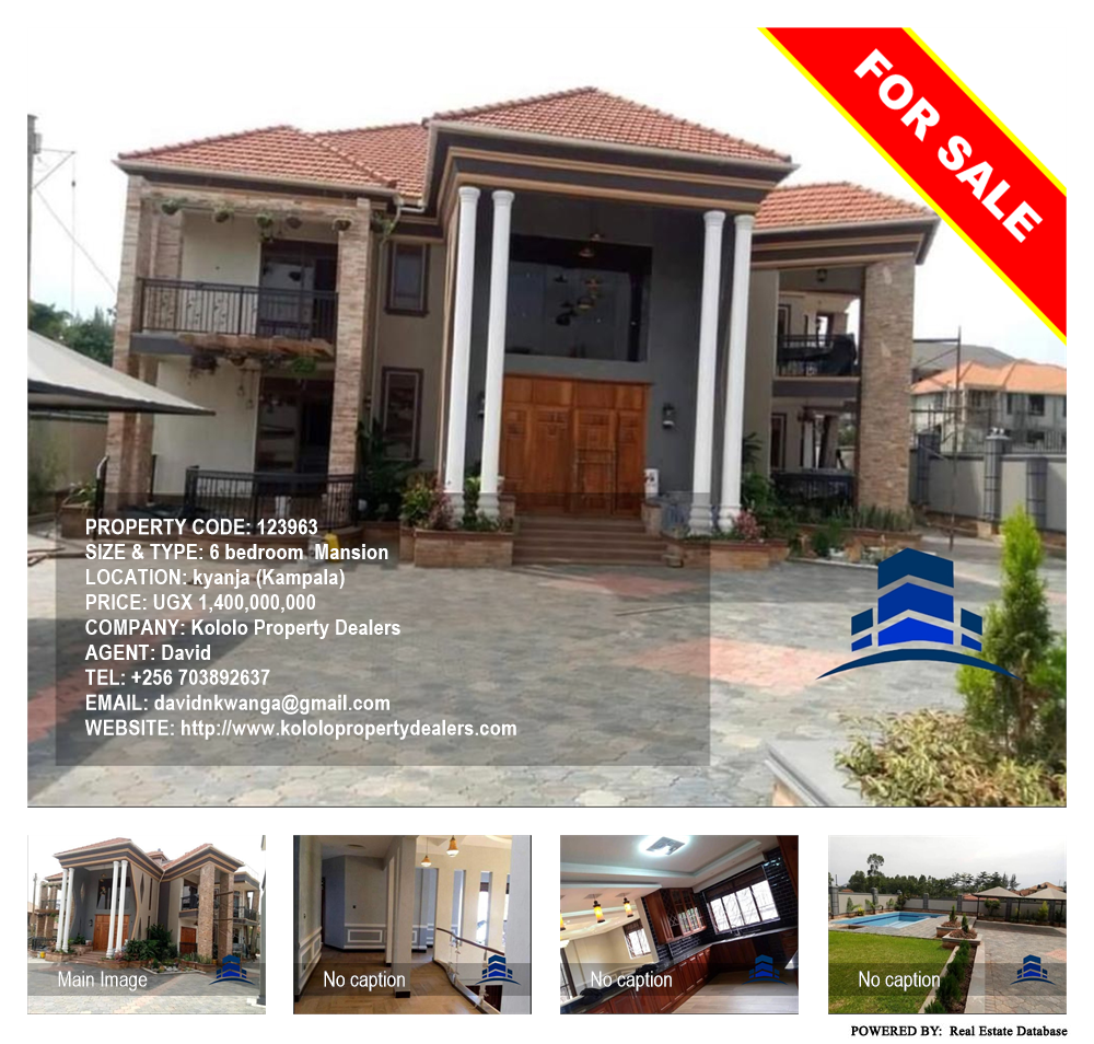 6 bedroom Mansion  for sale in Kyanja Kampala Uganda, code: 123963