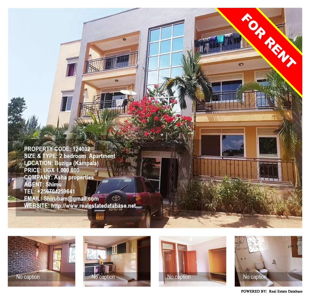 2 bedroom Apartment  for rent in Buziga Kampala Uganda, code: 124002