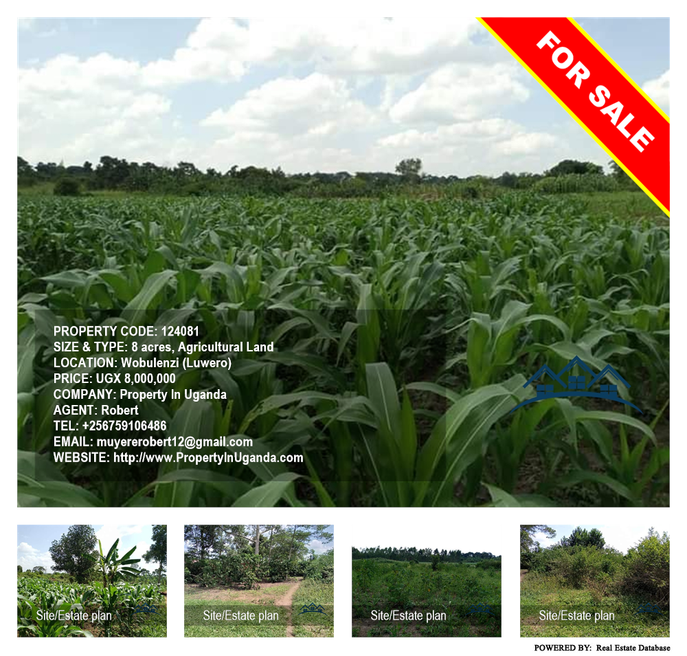 Agricultural Land  for sale in Wobulenzi Luweero Uganda, code: 124081