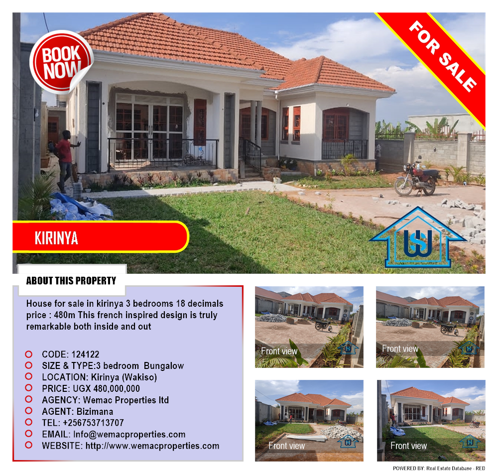 3 bedroom Bungalow  for sale in Kirinya Wakiso Uganda, code: 124122