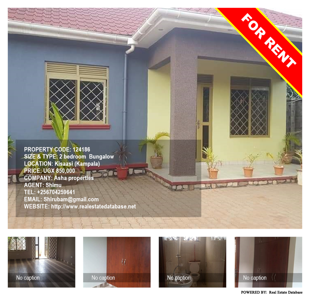 2 bedroom Bungalow  for rent in Kisaasi Kampala Uganda, code: 124186