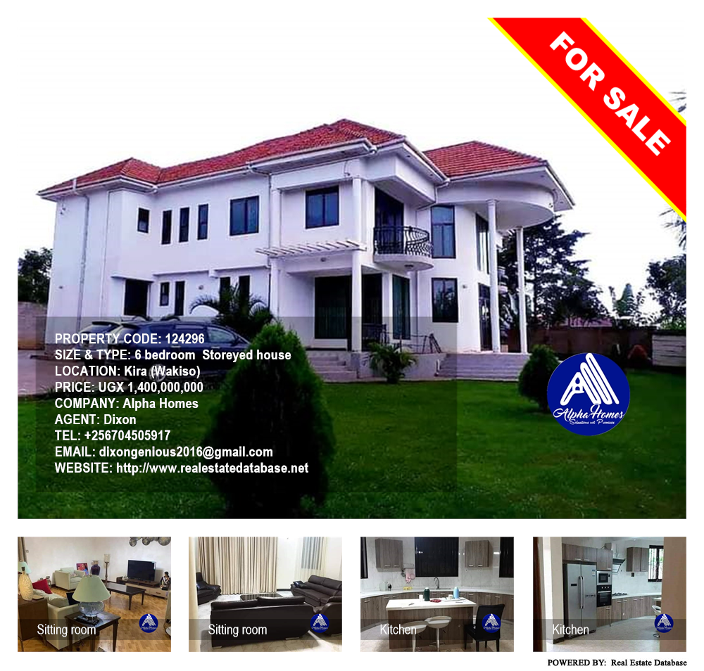 6 bedroom Storeyed house  for sale in Kira Wakiso Uganda, code: 124296