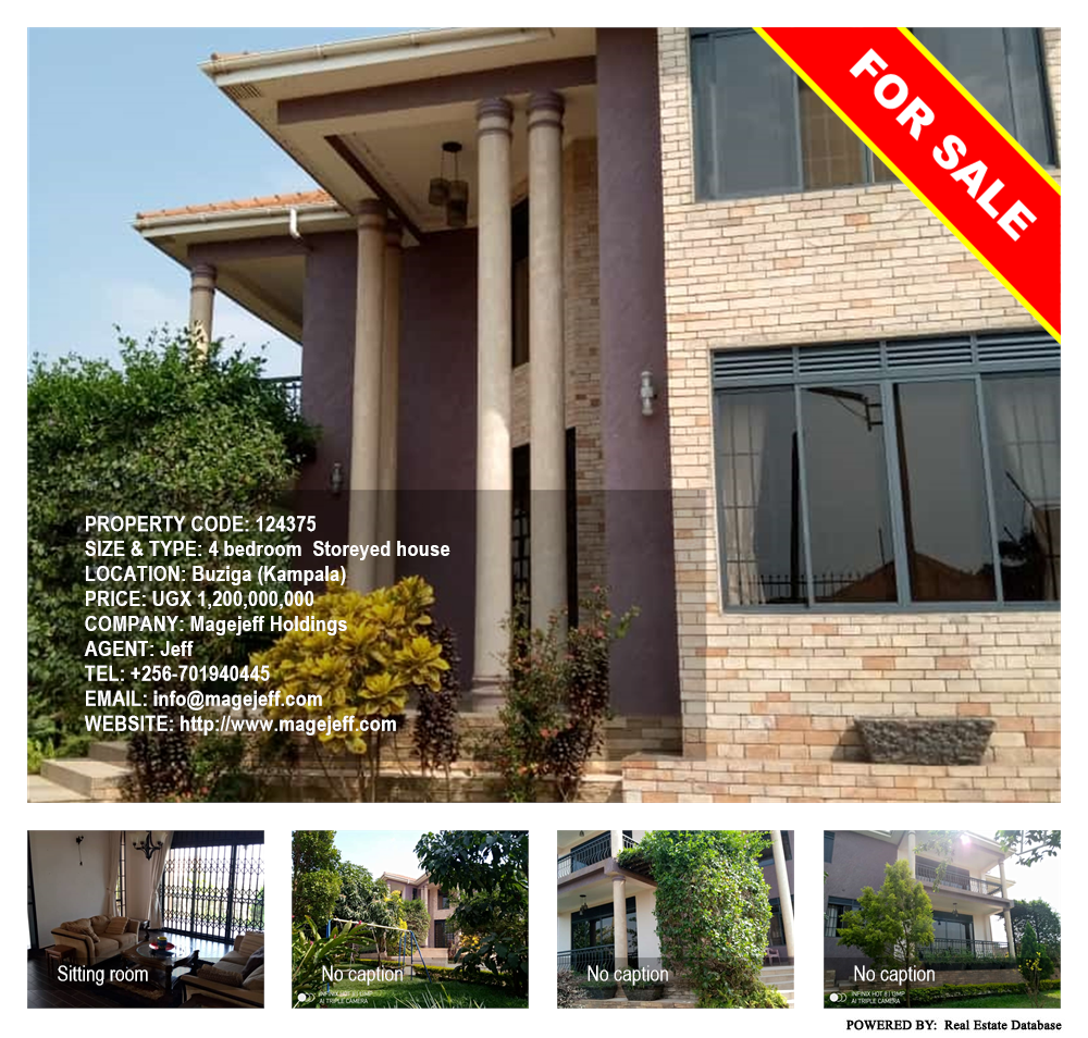 4 bedroom Storeyed house  for sale in Buziga Kampala Uganda, code: 124375