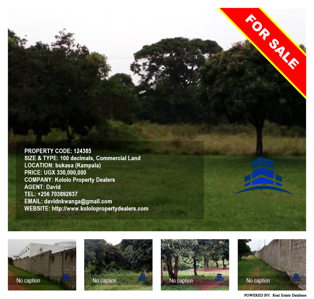Commercial Land  for sale in Bukasa Kampala Uganda, code: 124385
