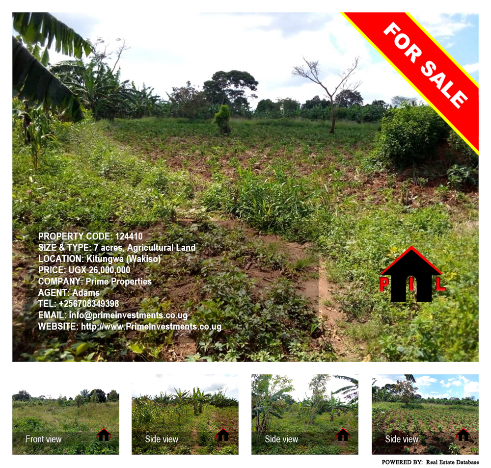 Agricultural Land  for sale in Kitungwa Wakiso Uganda, code: 124410