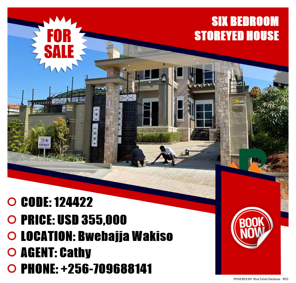 6 bedroom Storeyed house  for sale in Bwebajja Wakiso Uganda, code: 124422