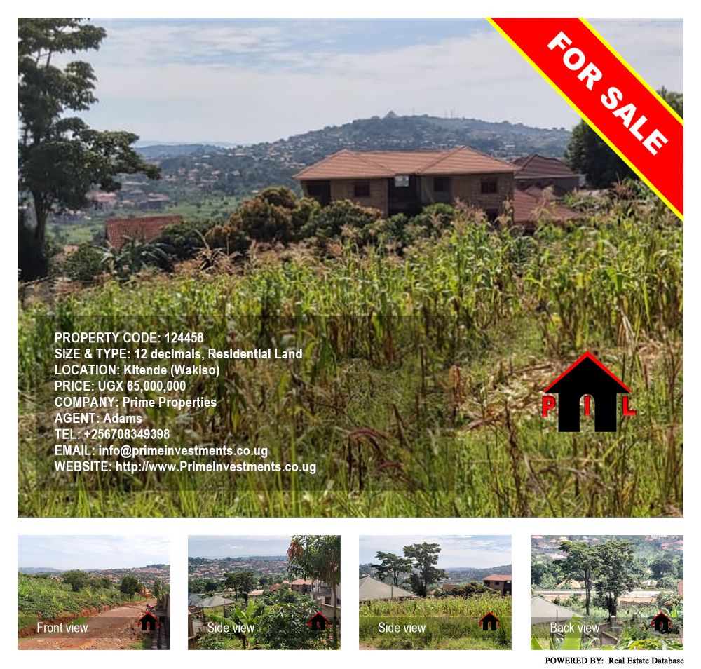 Residential Land  for sale in Kitende Wakiso Uganda, code: 124458