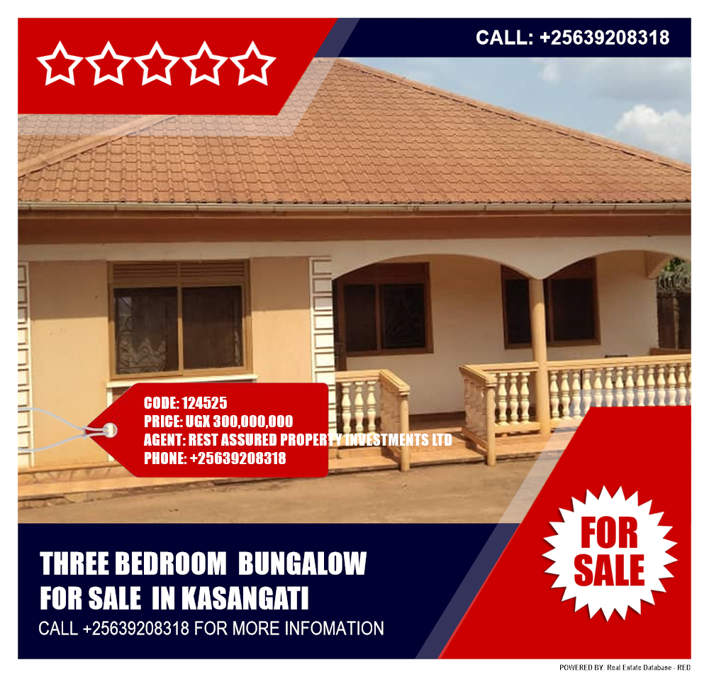 3 bedroom Bungalow  for sale in Kasangati Wakiso Uganda, code: 124525