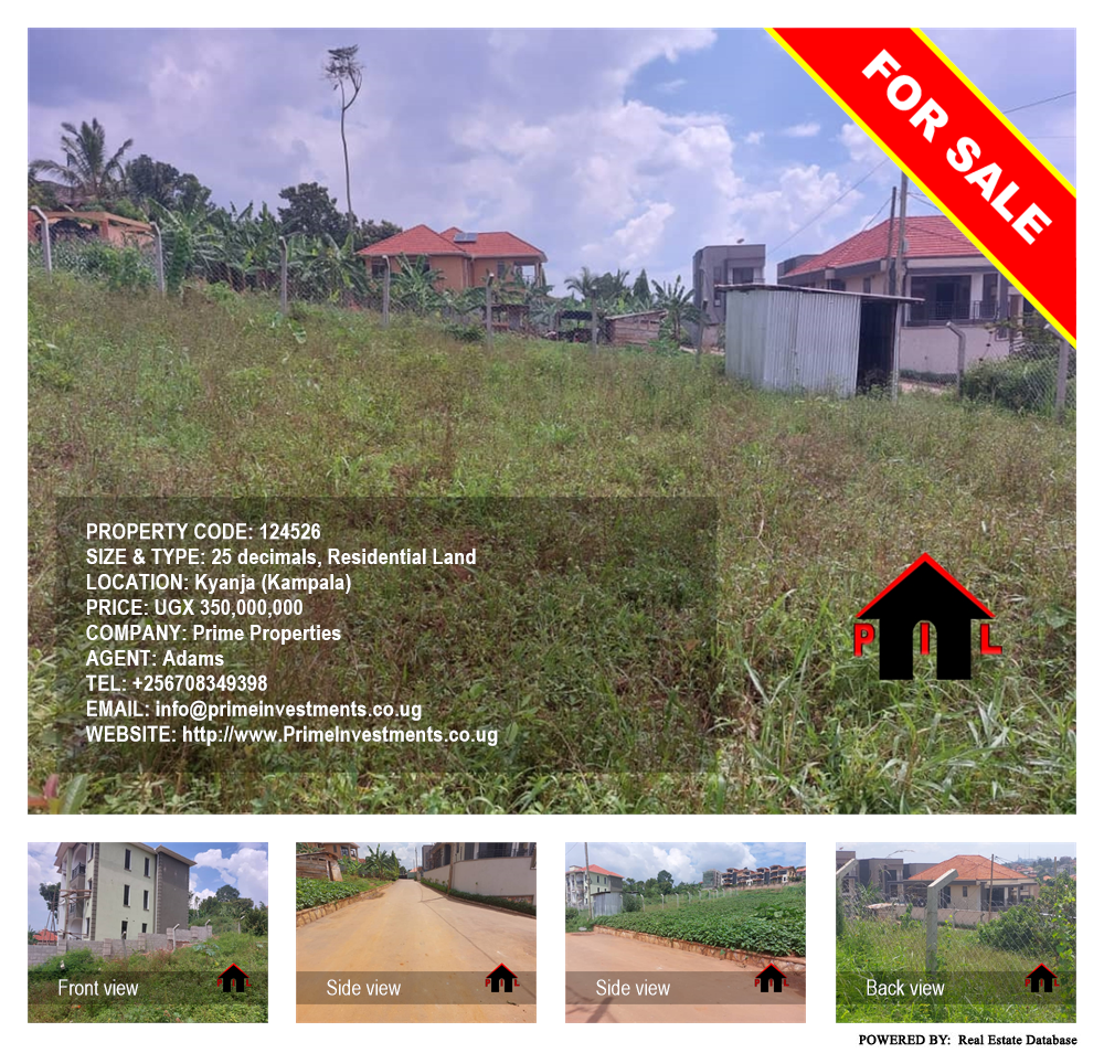 Residential Land  for sale in Kyanja Kampala Uganda, code: 124526