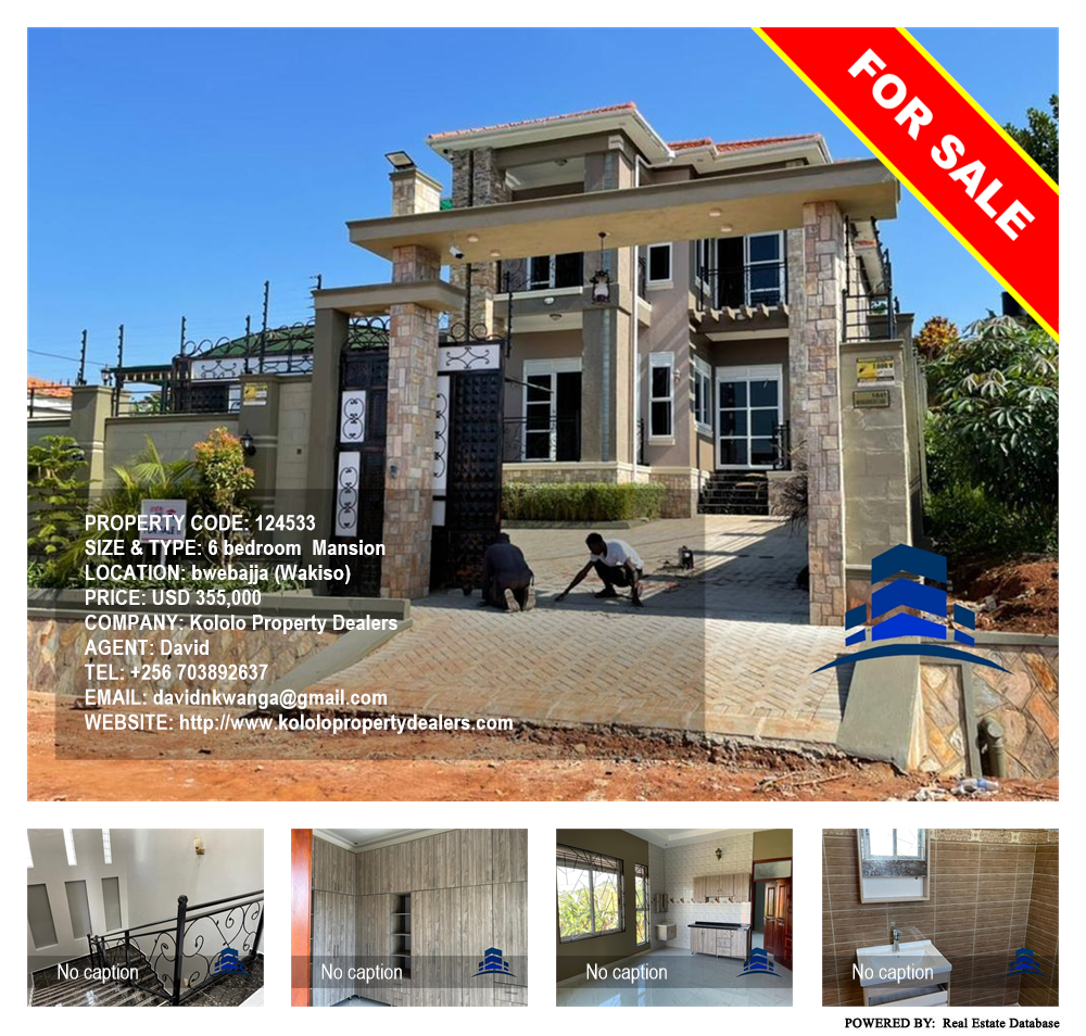 6 bedroom Mansion  for sale in Bwebajja Wakiso Uganda, code: 124533